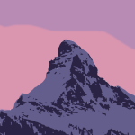 Zermatt Apartments logo: the Matterhorn at sunset